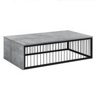 [en.casa]® Moderni sohvapöytä - MDF-levy - metallirunko - betoni-vaikutus - 100 x 60 x 30 cm