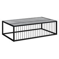 [en.casa]® Moderni sohvapöytä - MDF-levy - metallirunko - betoni-vaikutus - 100 x 60 x 30 cm