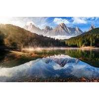 Wallpaper Mural Mountain Lake Autumn Fog, Papermoon