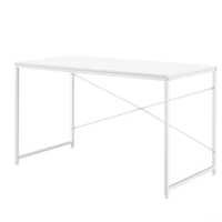 [en.casa]® Kirjoituspöytä, lastulevy, metalli 120 x 60 x 72 cm valkoinen / valkoinen
