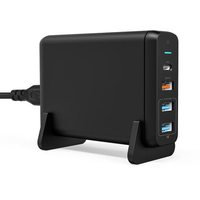 USB C PD Charger 75W 4-Ports Wall Charger Quick Charge 3.0 Desktop Charger