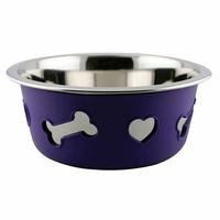 Weatherbeeta Non-slip Stainless Steel Bone Dog Bowl