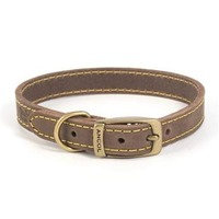 Ancol Timberwolf Leather Dog Collar