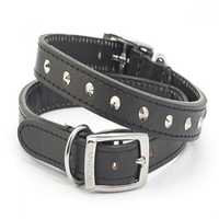 Ancol Heritage Sewn/Studded Leather Dog Collar