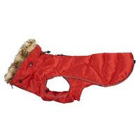 Kruuse Buster Quilted Active Dog Coat With Faux Fur Trim