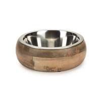 Designed By Lotte 2 In 1 Wood And Stainless Steel Dog Feeding Bowl, Designed by Lotte