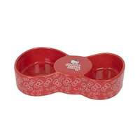 Hello Kitty Bowtastic Ceramic 2 Section Pet Feeding Bowl