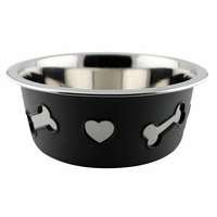 Weatherbeeta Non-slip Stainless Steel Bone Dog Bowl