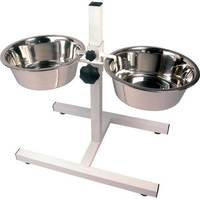 Rosewood Adjustable Double Diner Set For Dogs