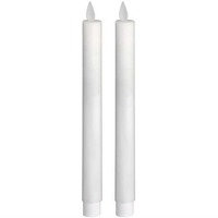 Hill Interiors Flickering Flame LED Wax Dinner Candles (Pack Of 2)
