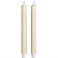 Hill Interiors Flickering Flame LED Wax Dinner Candles (Pack Of 2)