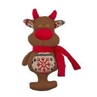 Pet Brands Christmas Bull Plush Dog Toy, PetBrands