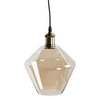 Hill Interiors Smoked Glass Cone Pendant Light