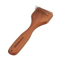 HS Sprenger Pear Wood 2 Rows Rake Pet Comb