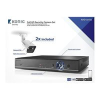 CCTV Set - Full HD DVR, 1TB HDD, 2x Valvontakamera, König