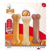 Nylabone Peanut Butter, Chicken, And Bacon Flavoured Faux Bone Dog Chew Toys (Pack Of 3)