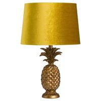 Hill Interiors Medium Antique Style Pineapple Lamp With Velvet Shade