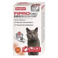 Beaphar Fiprotec Combo 3 Pipette Liquid Cat Flea Treatment