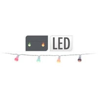 Ljusslingor, LED, multicolor, 10 lampor, Okänd tillverkare (papper och kontor)