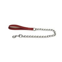 Ancol Heritage Extra Heavy Chain Dog Lead With Leather Handle