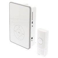 KONIG MP3-langaton ovikello, jossa 80 dB: n valkoinen ja harmaa akku, Konig