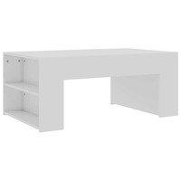 vidaXL Sohvapöytä korkeakiilto valkoinen 100x60x42 cm lastulevy