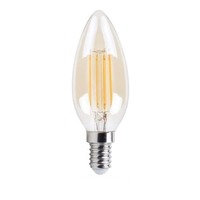 XQ-Lite E14 XQ1462G 4W LED-kultainen kynttilälamppu vastaa 30 W: n lisälämpimää valkoista, XQ-LITE