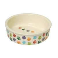 Pet Brands Paw Print Ceramic Dog Dish