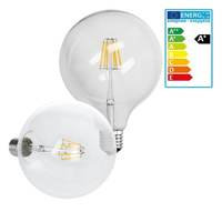 ECD Germany Aseta 6 LED-lamppu hehkulanka E27 Edison - 6W - 125 mm - 624 Lumen - 120 ° katselukulma - AC 220-240 V - pysyvät..