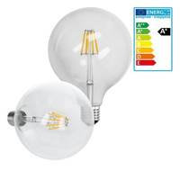 ECD Germany setti 4 LED-lamppu hehkulanka - E27 - Edison - 8W - mm 125-816 Lumen - 120 ° katselukulma - AC 220-240 V - pysyv