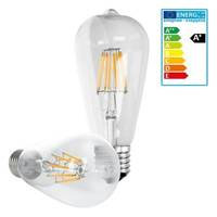ECD Germany joukko 2 LED-lamppu hehkulanka E27 Edison - 8W - 64 mm - 816 Lumen - 120 ° katselukulma - AC 220-240 - pysyvät p..