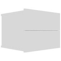 vidaXL Yöpöytä korkeakiilto valkoinen 40x30x30 cm lastulevy