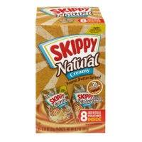 Skippy Natural Creamy Peanut Butter Squeeze Packs 261g