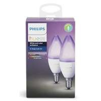 PHILIPS HUE 2 sipulin pakkaus, valkoinen & väri liekki E14, Philips HUE