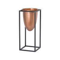 Hill Interiors Copper Bullet Planter With Frame