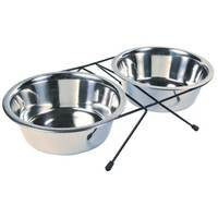 Trixie Stainless Steel Eat On Feet Dog Bowl Set