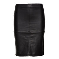 Vipen New Coated Skirt - Noos Polvipituinen Hame Musta Vila