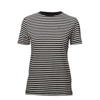 Slfmy Perfect Ss Tee Box Cut-Stri. Noos T-shirts & Tops Short-sleeved Musta Selected Femme