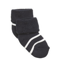 Sock Full Terry Po.P Stripe Newborn Night & Underwear Socks Sininen Polarn O. Pyret