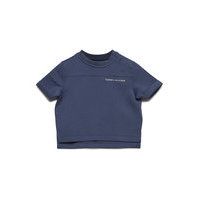 Roll Sleeve Sweatshi T-shirts Short-sleeved Sininen Tommy Hilfiger