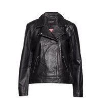 Maeve Leather Jacket Ls Nahkatakki Musta Soaked In Luxury, Soaked in Luxury