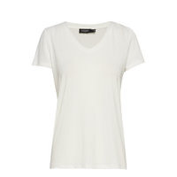 Sl Columbine V-Neck Ss T-shirts & Tops Short-sleeved Valkoinen Soaked In Luxury, Soaked in Luxury