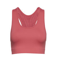 Compression Sports Bra A/B Lingerie Bras & Tops Sports Bras - ALL Vaaleanpunainen Stay In Place