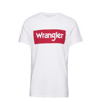 Ss Logo Tee T-shirts Short-sleeved Valkoinen Wrangler