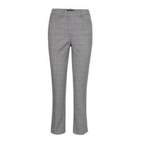 Anais Checked Trousers Suoralahkeiset Housut Harmaa Morris Lady