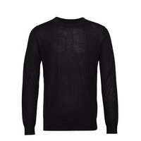 Flemming Crew Neck 3111 Neulepaita Pyöreä Kaula-aukko Musta Samsøe Samsøe