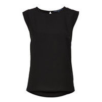 Polly Plains Cappedtee T-shirts & Tops Sleeveless Musta French Connection