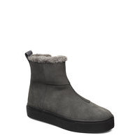 Suede / Pile Boots Shoes Boots Ankle Boots Ankle Boot - Flat Harmaa Svea