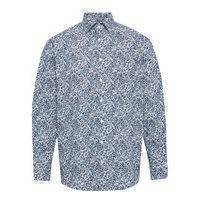 Floral Print Poplin Shirt Paita Rento Casual Sininen Eton