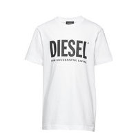 Tjustlogo T-Shirt T-shirts Short-sleeved Valkoinen Diesel